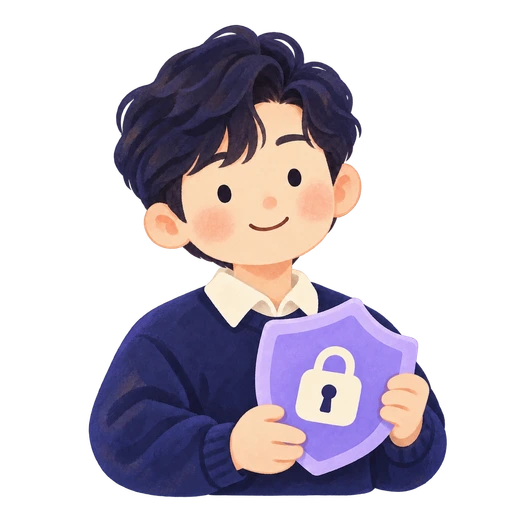 안경 없이 작은 방패를 든 백무송 주민 캐릭터